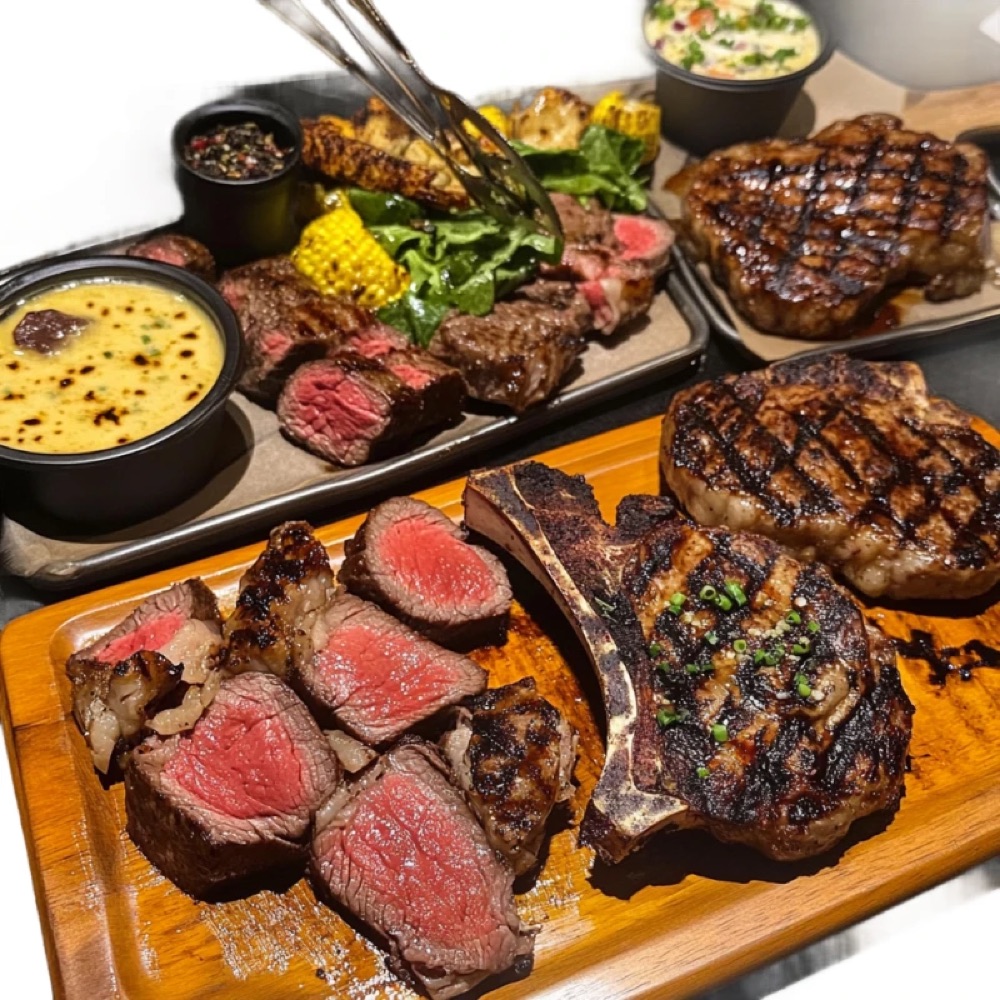 A spread of Beef Bootlegger cuts